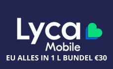 Lyca EU Alles in 1 L Bundel €30