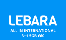 Lebara 3+1 All in INT  5GB 
