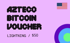 Azteco Bitcoin 50 USD Voucher (Lightning)