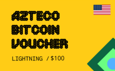 Azteco Bitcoin 100 USD Voucher (Lightning)